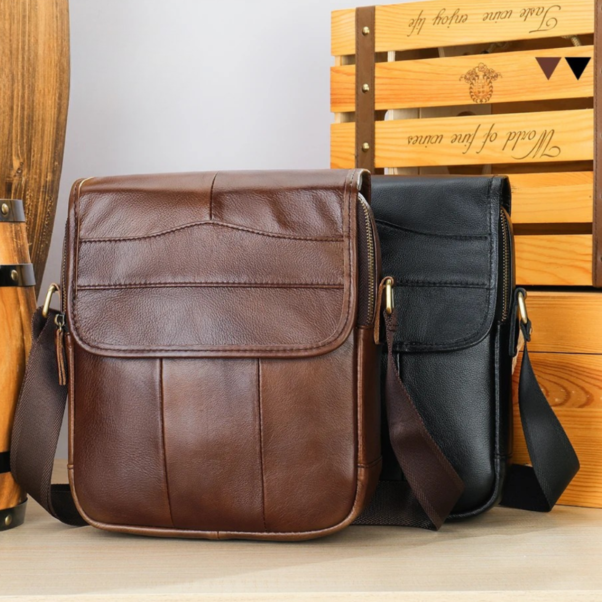 Tomaso – Sacoche Homme Luxe en Cuir Véritable & Élégance Intemporelle