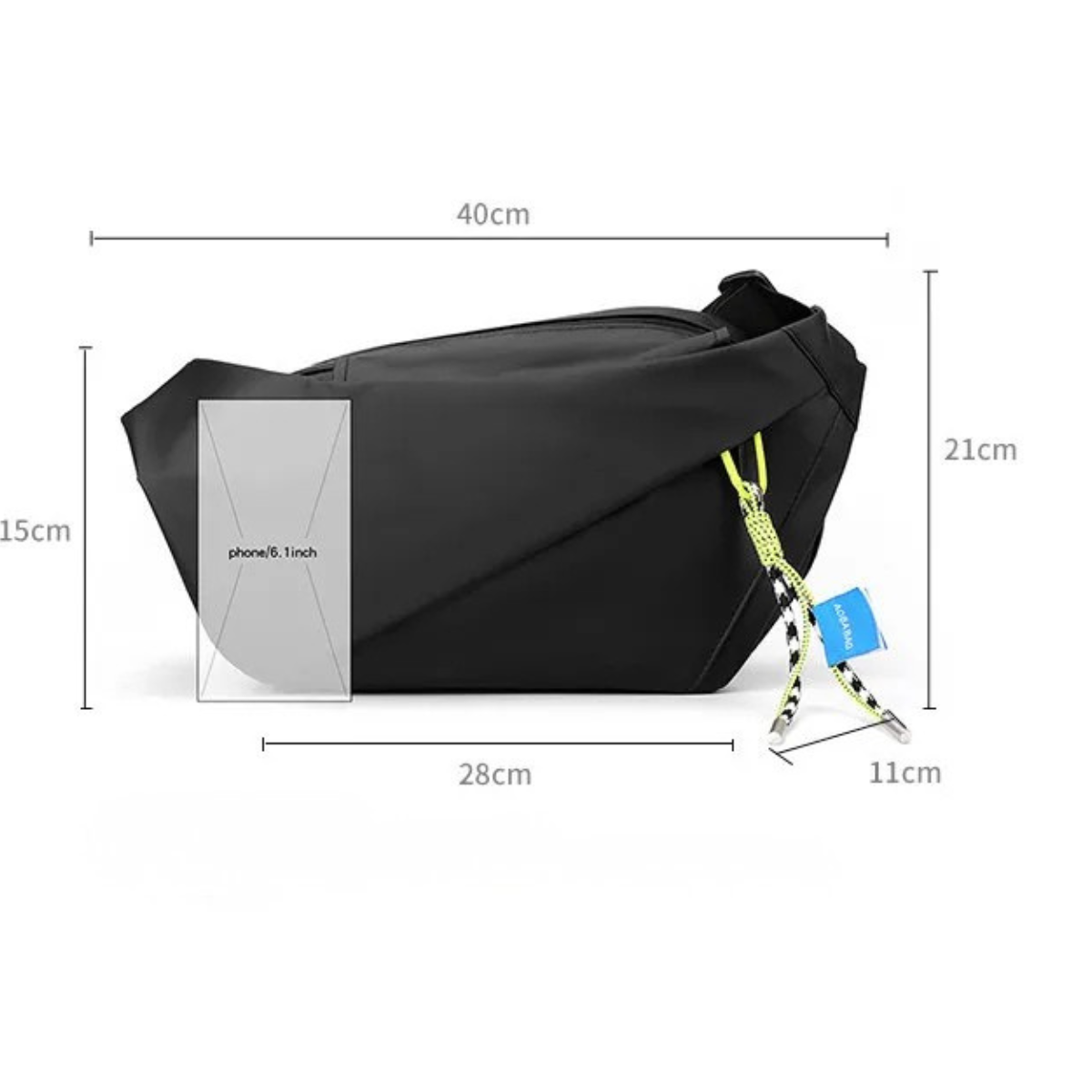 Ruggero – Sacoche Bandoulière Homme Grande Capacité pour Sport et Voyage