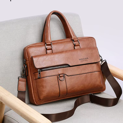 Lorenzo – Sacoche Ordinateur Homme en Simili Cuir Premium