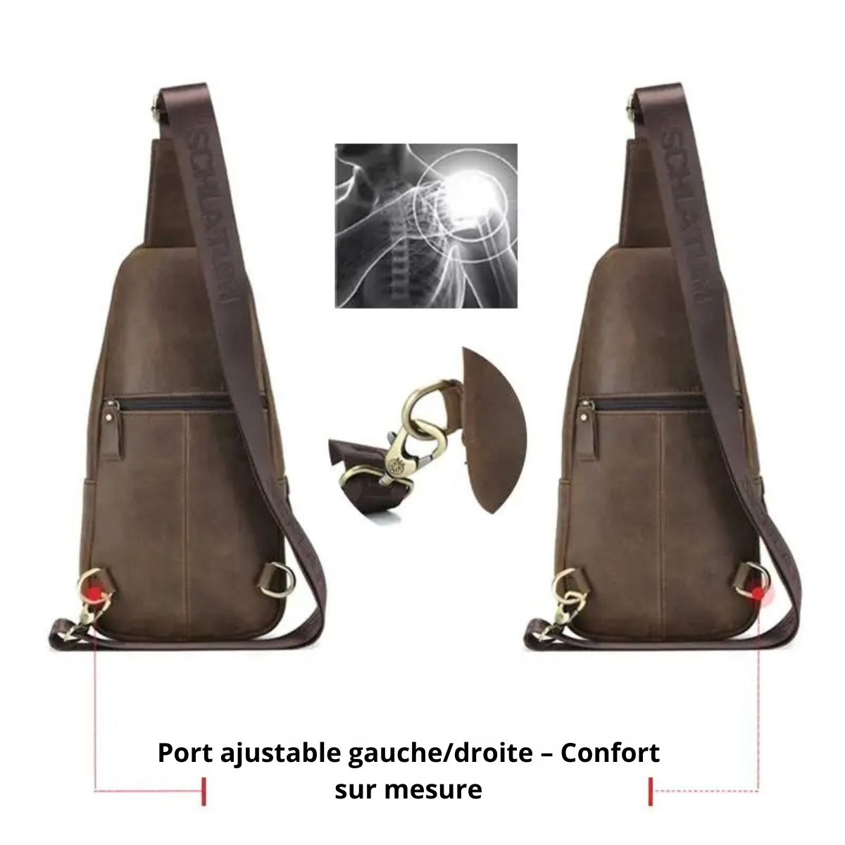 Maurizio – Sacoche Bandoulière Homme Originale en Cuir Vintage