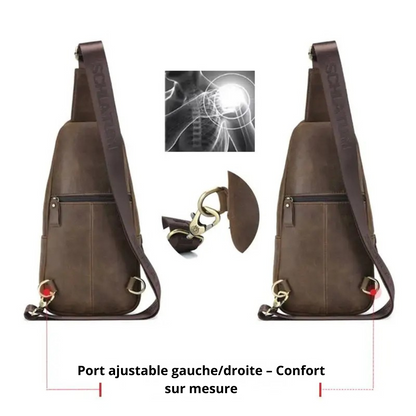 Maurizio – Sacoche Bandoulière Homme Originale en Cuir Vintage