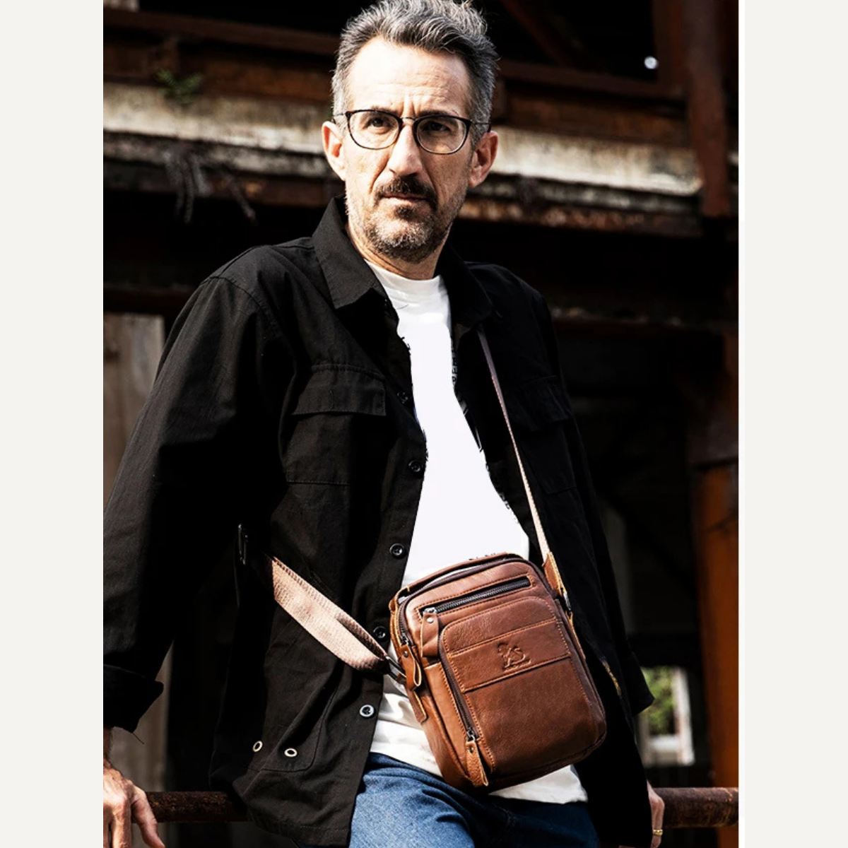 Riccardo – Petite Sacoche Homme Sécurisée pour Quotidien et Sorties