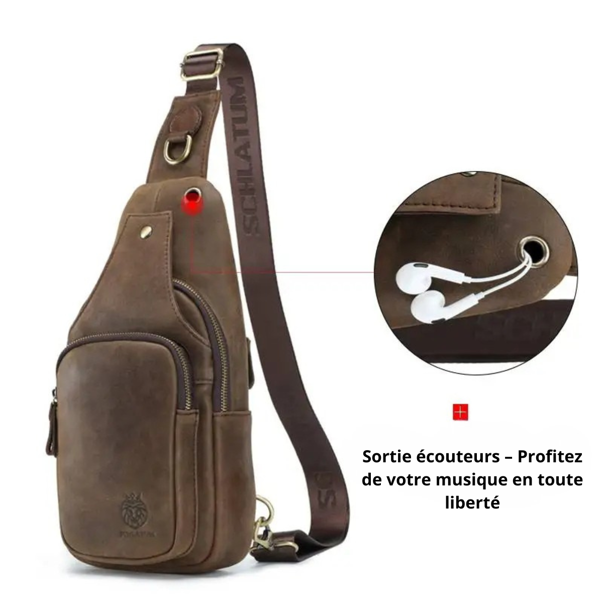Maurizio – Sacoche Bandoulière Homme Originale en Cuir Vintage