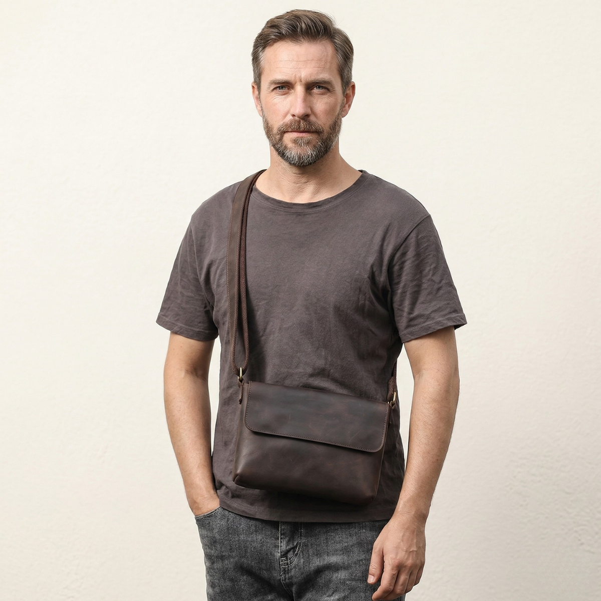Samuele – Sacoche Bandoulière Homme Cuir Souple et Élégante