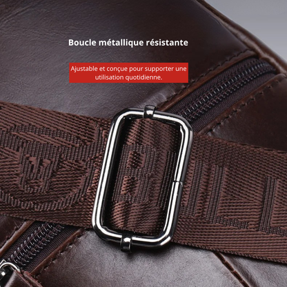 Marcello – Sacoche Bandoulière Homme Grande Capacité en Cuir