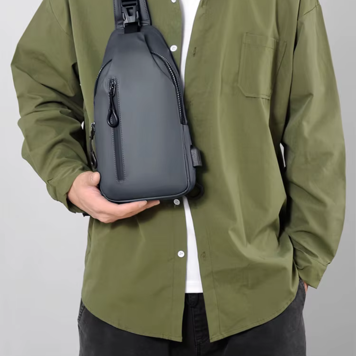 Stefano – Sacoche Bandoulière Homme Pratique avec Port USB