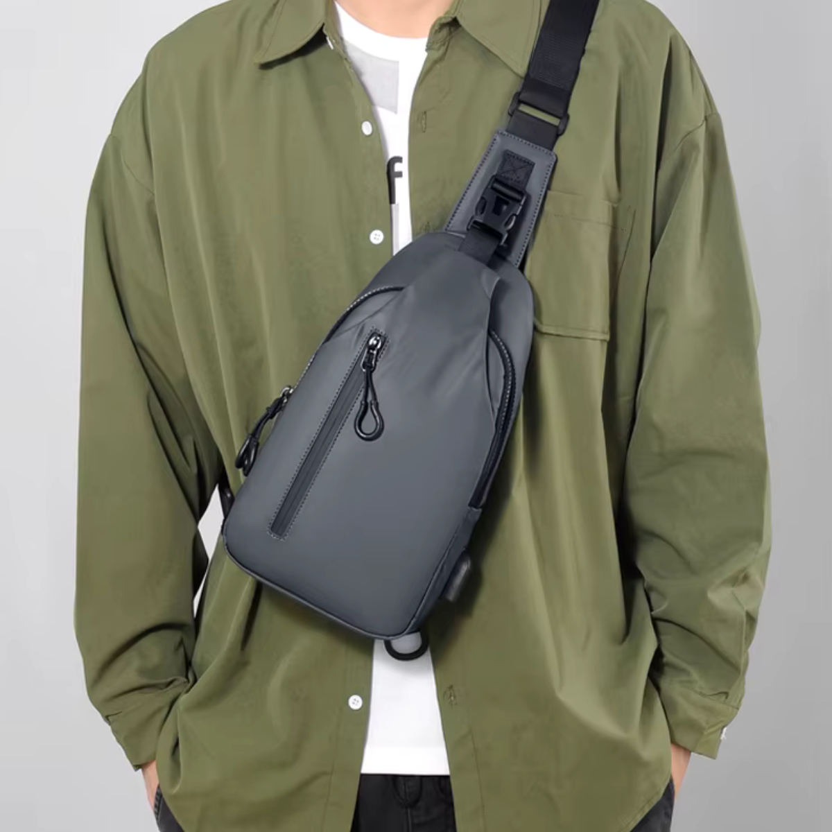 Stefano – Sacoche Bandoulière Homme Pratique avec Port USB