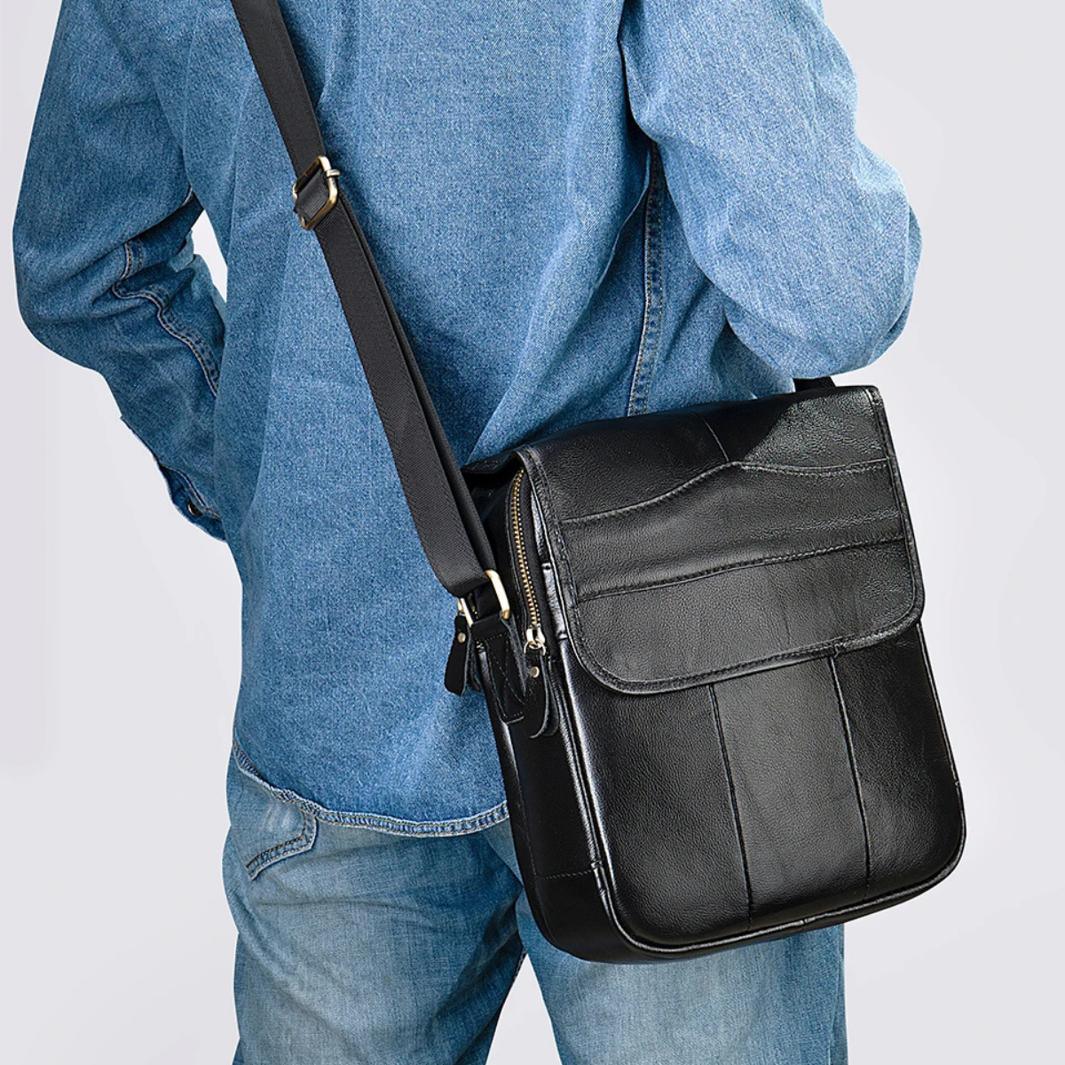 Tomaso – Sacoche Homme Luxe en Cuir Véritable & Élégance Intemporelle