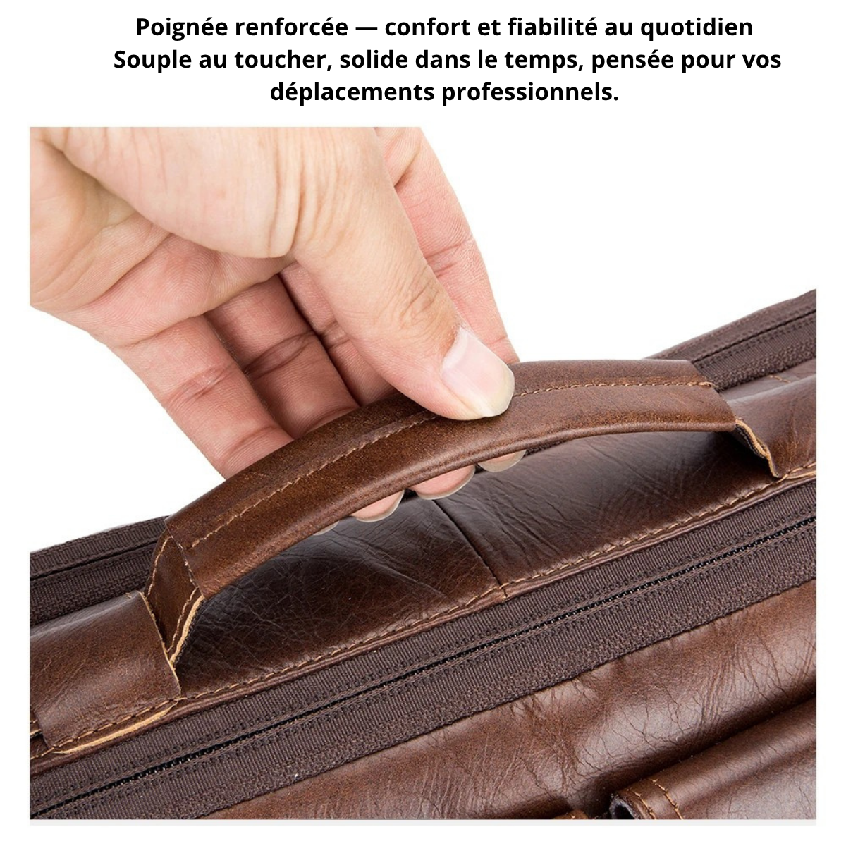 Ettore – Sacoche Homme Luxe en Cuir Véritable & Élégance Professionnelle