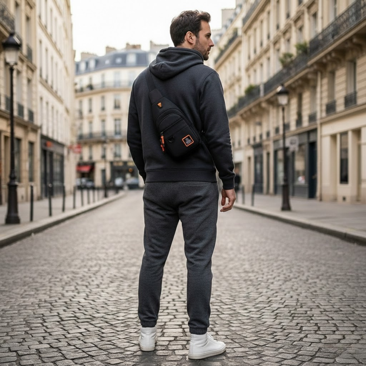 Luca –  Sacoche Bandoulière Homme Imperméable Urbaine et Polyvalente