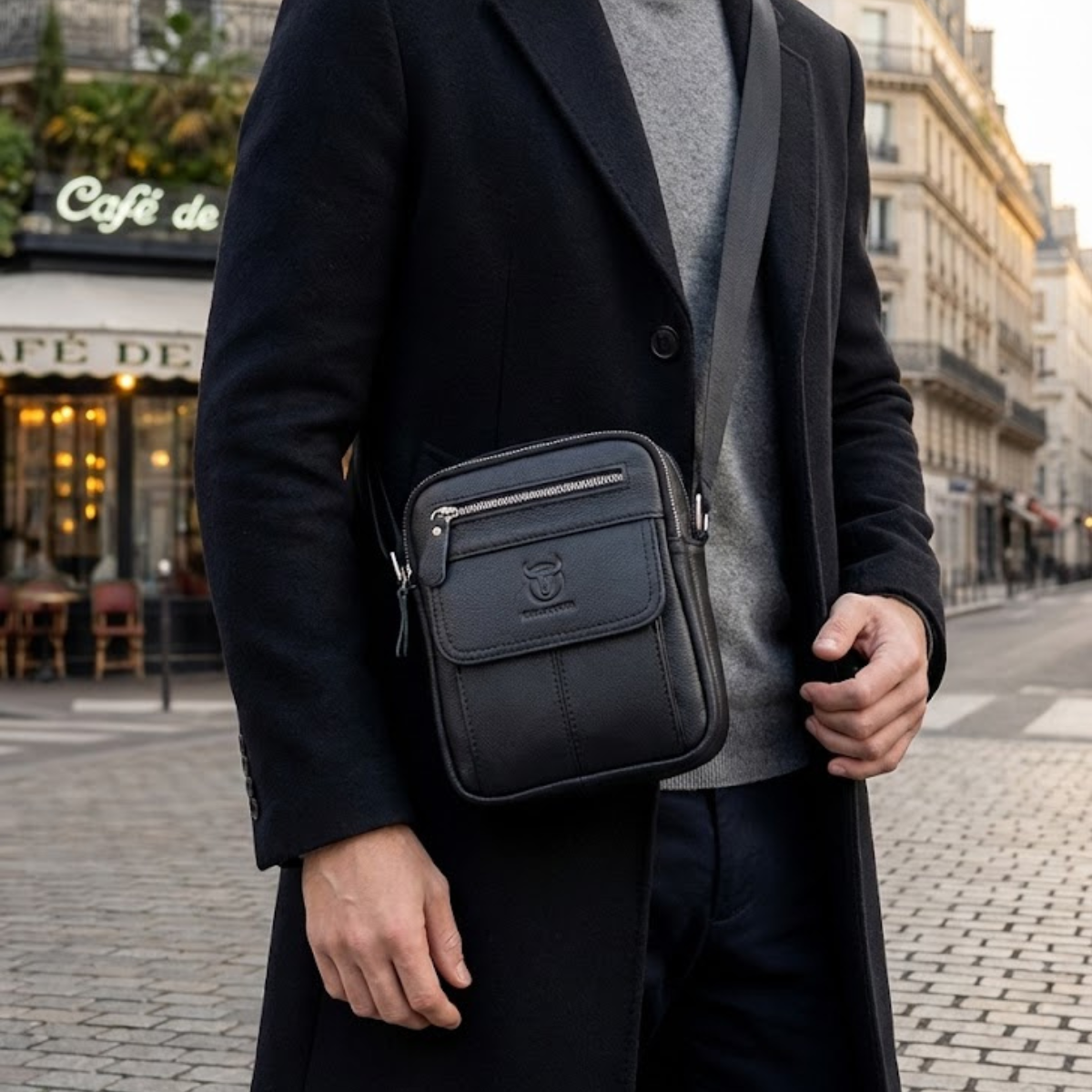 Christian – Sacoche Homme Cuir Compacte et Pratique