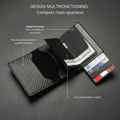 Porte-Cartes RFID en Cuir Minimaliste