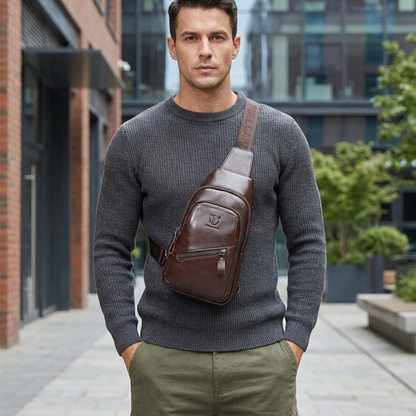 Marcello – Sacoche Bandoulière Homme Grande Capacité en Cuir
