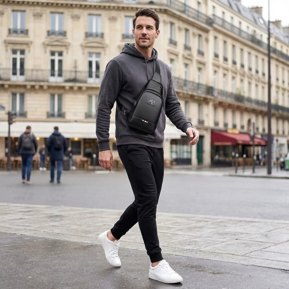 Davide – Sacoche Bandoulière Homme pour Voyage et Quotidien