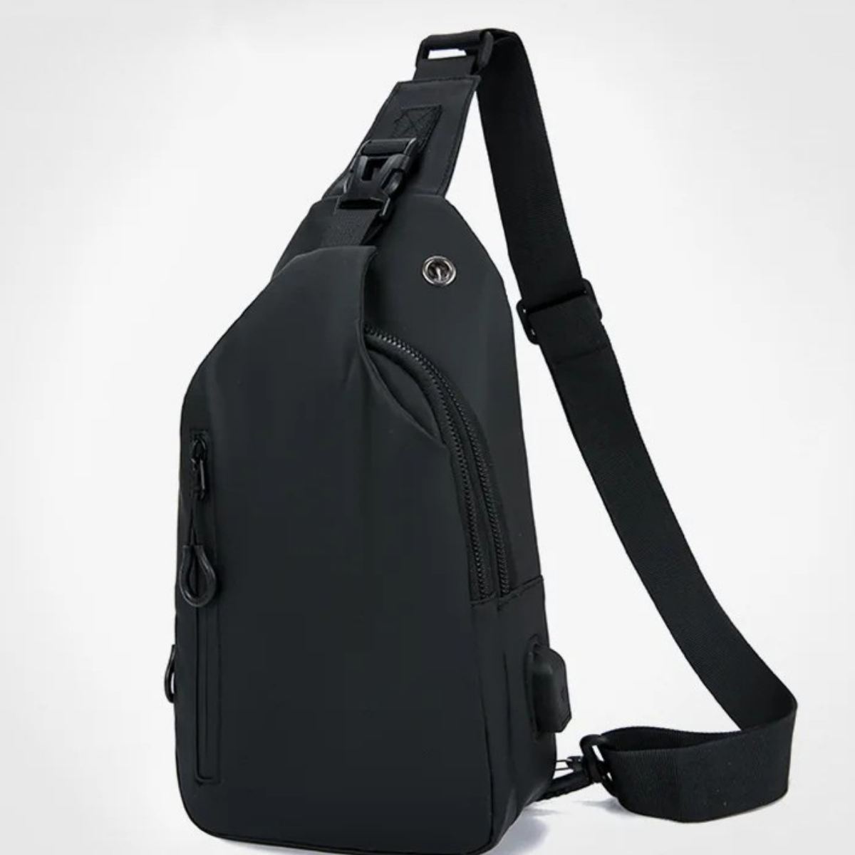 Gianni – Sacoche Bandoulière Homme Connectée avec Port USB