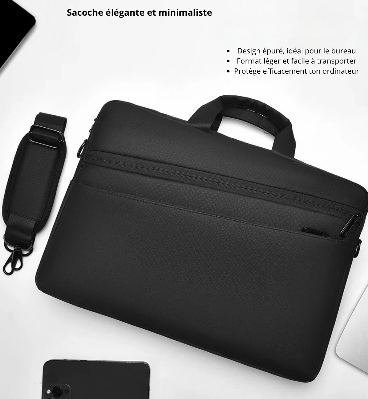 Durante – Sacoche Ordinateur Homme Résistante