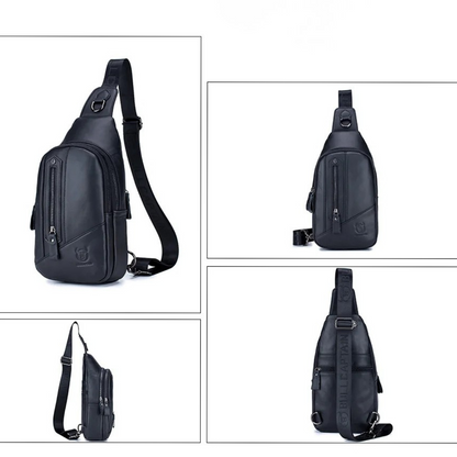 Salvatore – Sacoche Bandoulière Homme Multifonction en Cuir