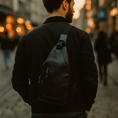 Walter – Sacoche Bandoulière Homme avec Port USB, Élégance et Fonctionnalité Réunies