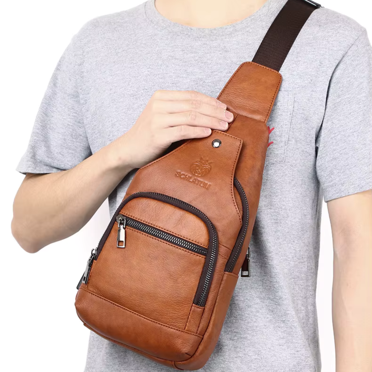 Tiziano – Sacoche Bandoulière Homme Connectée et Spacieuse