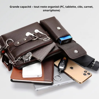 Mirco – Sacoche Homme Cuir Élégante et Imperméable