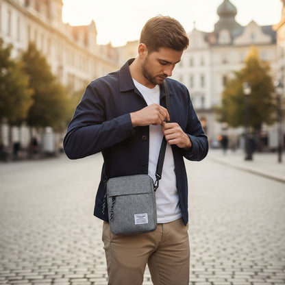 Angelo – Petite Sacoche Homme Légère pour Sorties et Quotidien