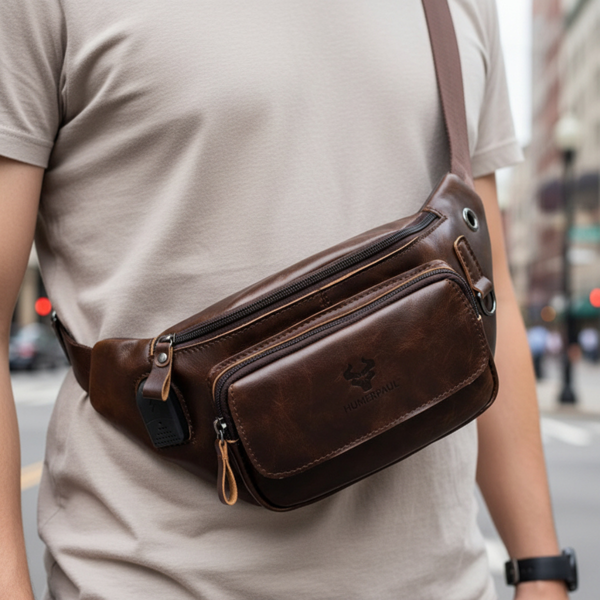 Placido – Sacoche Banane Homme Chic pour Voyage et Liberté