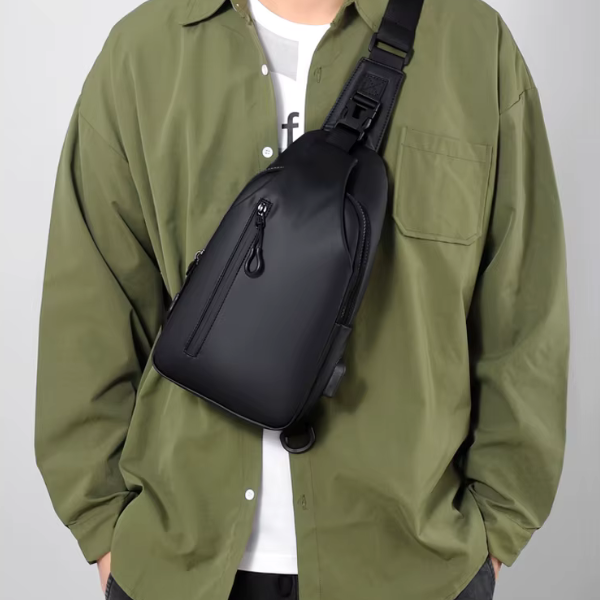 Stefano – Sacoche Bandoulière Homme Pratique avec Port USB