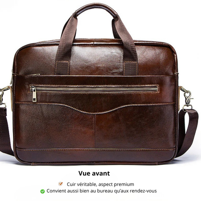 Marco – Sacoche Ordinateur Homme en Cuir Véritable