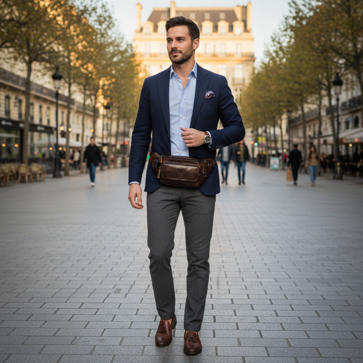 Placido – Sacoche Banane Homme Chic pour Voyage et Liberté