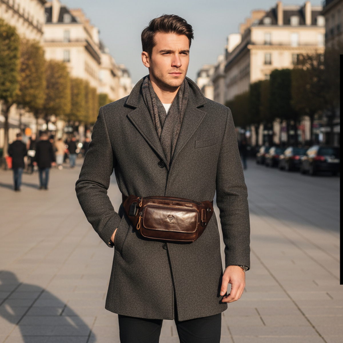 Placido – Sacoche Banane Homme Chic pour Voyage et Liberté