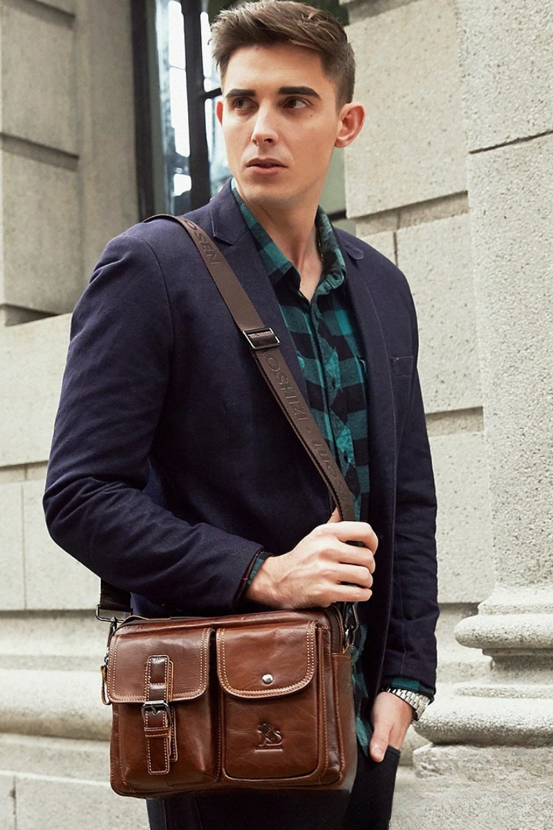 Ettore – Sacoche Homme Luxe en Cuir Véritable & Élégance Professionnelle