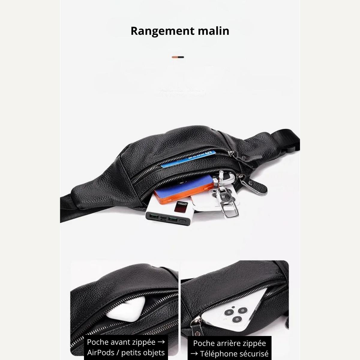 Rocco – Sacoche Banane Homme Capacité