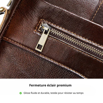 Marco – Sacoche Ordinateur Homme en Cuir Véritable