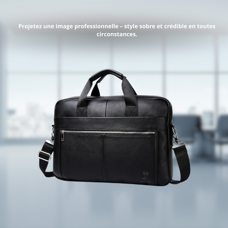 Raffaele – Sacoche Ordinateur Homme en Cuir Véritable