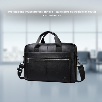 Raffaele – Sacoche Ordinateur Homme en Cuir Véritable