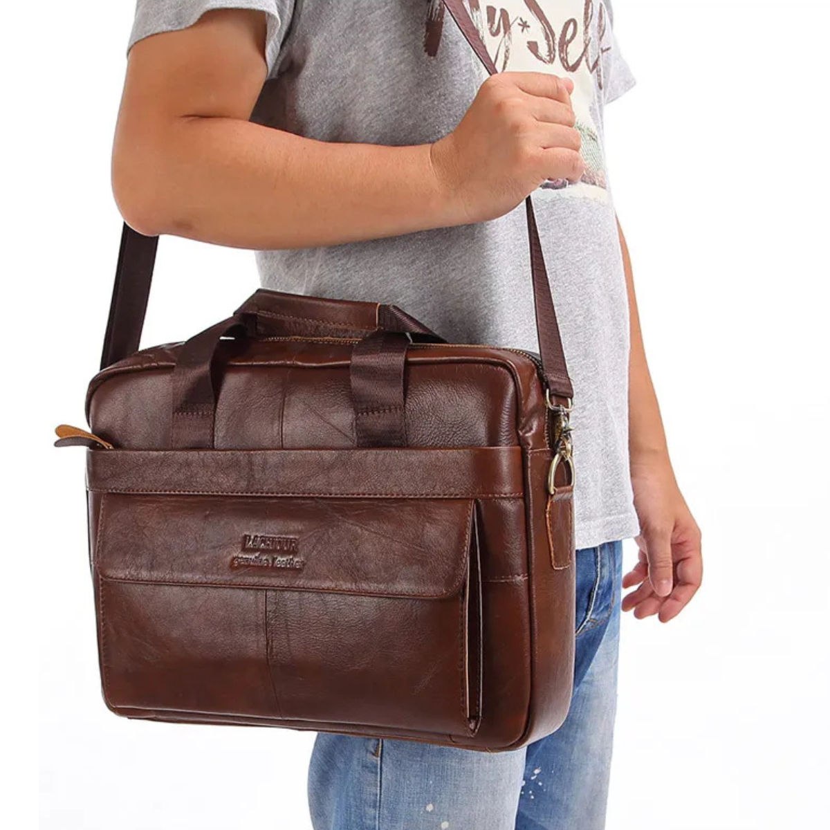 Rinaldo – Sacoche Homme Luxe en Cuir Véritable au Style Distingué