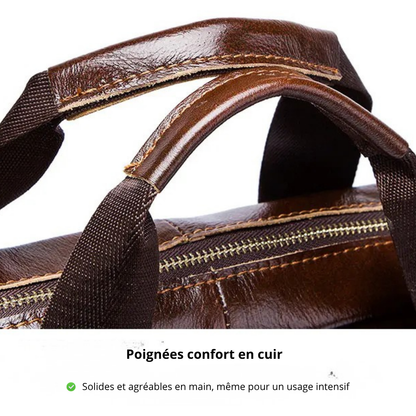 Marco – Sacoche Ordinateur Homme en Cuir Véritable