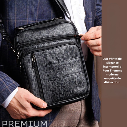 Salvo – Sacoche Homme Luxe en Cuir Véritable & Élégance Décontractée