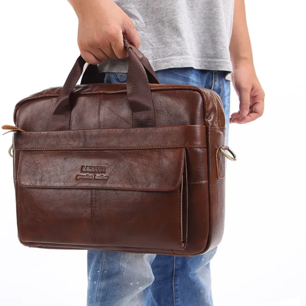 Rinaldo – Sacoche Homme Luxe en Cuir Véritable au Style Distingué