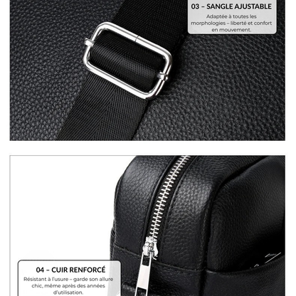 Raffaele – Sacoche Ordinateur Homme en Cuir Véritable