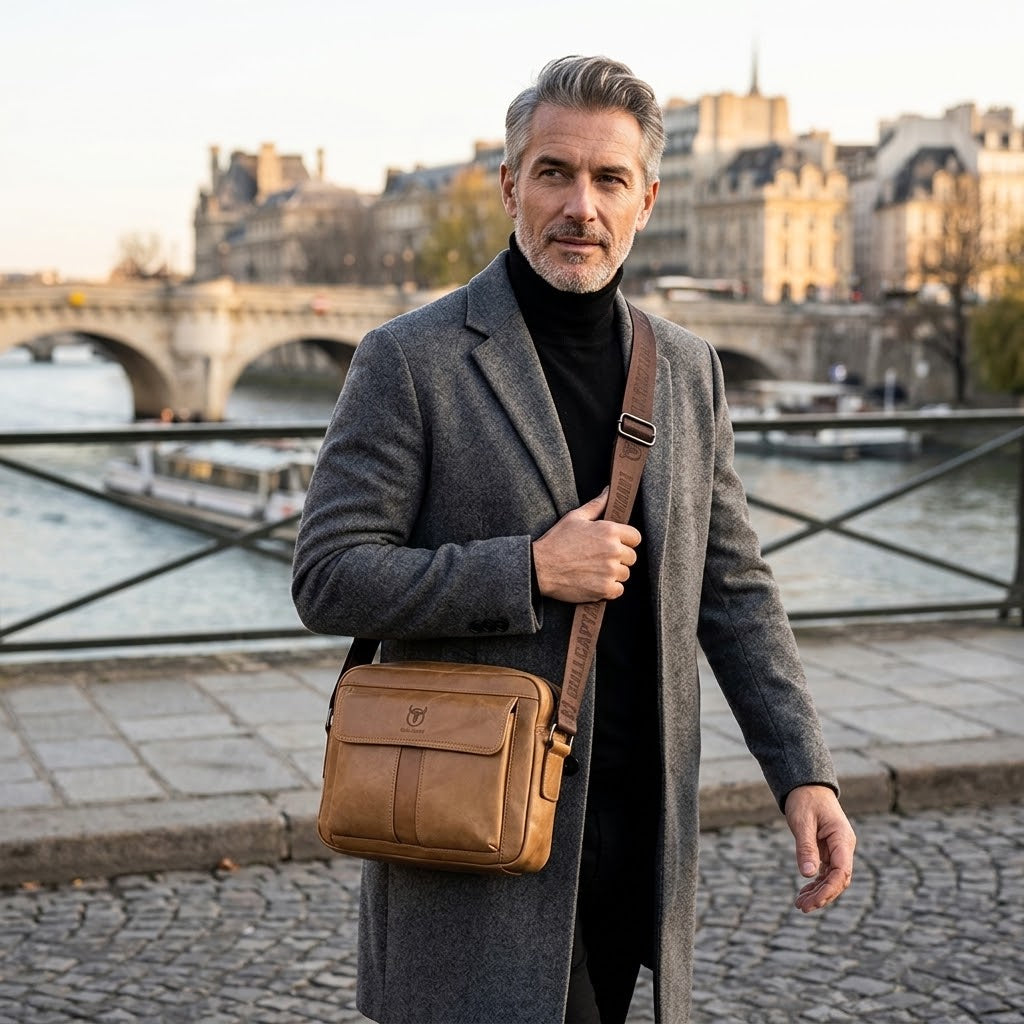 Luciano – Sacoche Homme Cuir Grande Capacité