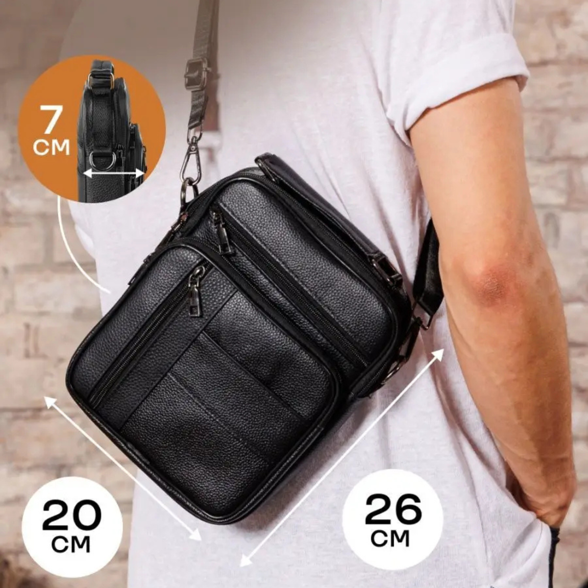 Salvo – Sacoche Homme Luxe en Cuir Véritable & Élégance Décontractée