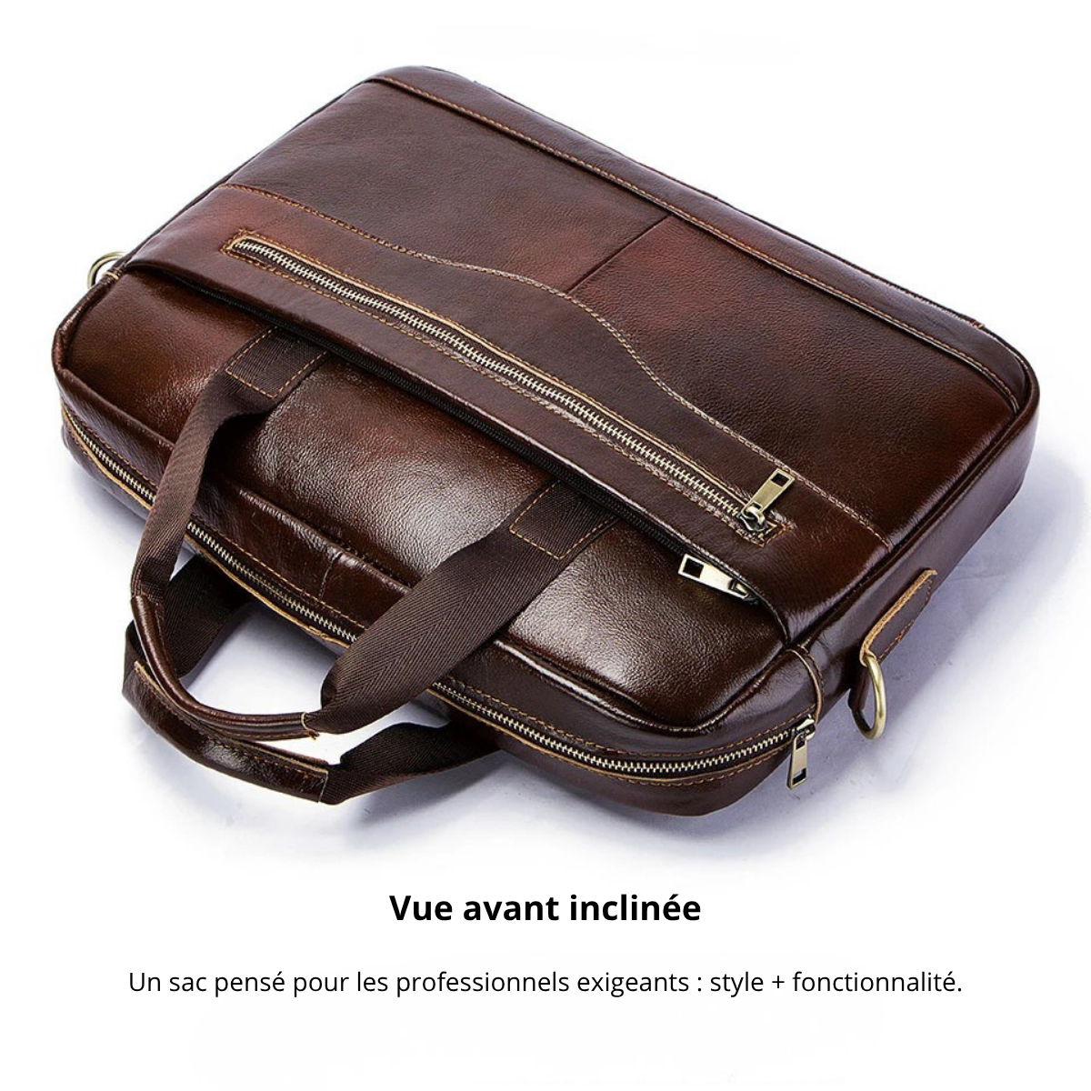 Marco – Sacoche Ordinateur Homme en Cuir Véritable