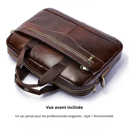 Marco – Sacoche Ordinateur Homme en Cuir Véritable