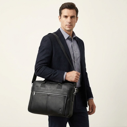 Raffaele – Sacoche Ordinateur Homme en Cuir Véritable