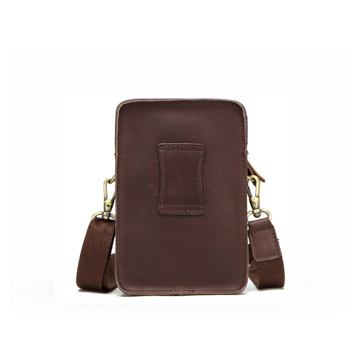 Fausto – Petite Sacoche Homme en Cuir Vintage & Organisation Compacte