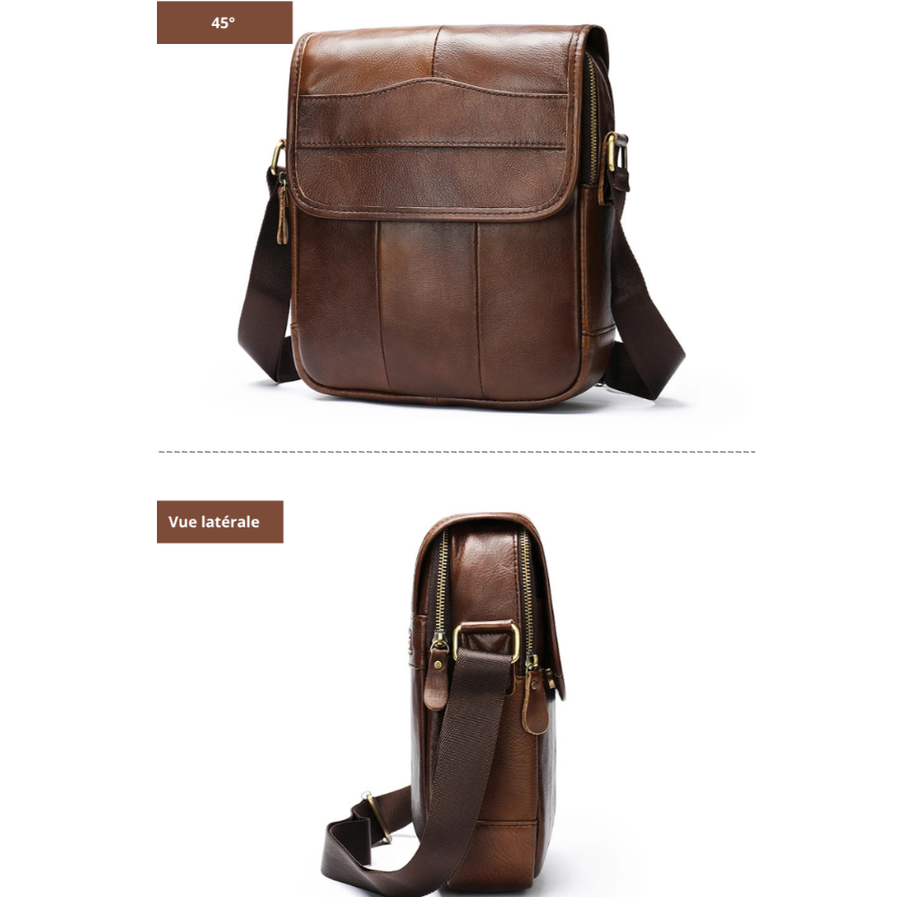 Tomaso – Sacoche Homme Luxe en Cuir Véritable & Élégance Intemporelle