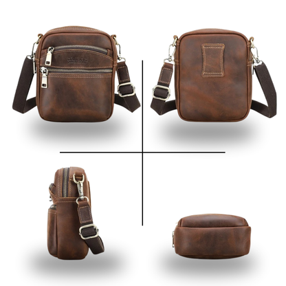 Christoforo – Petite Sacoche Homme en Cuir Élégante et Robuste