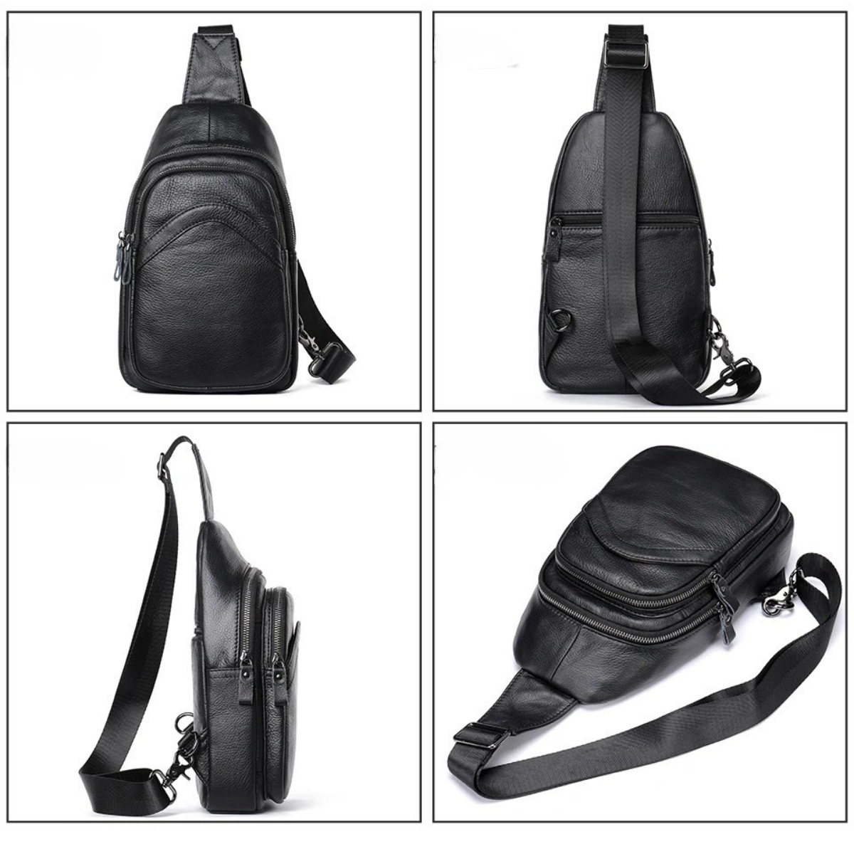 Nazario – Sacoche Bandoulière Homme en Cuir pour Mobilité