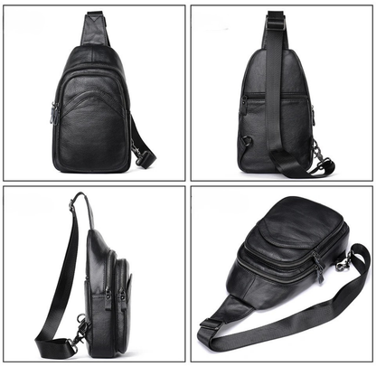 Nazario – Sacoche Bandoulière Homme en Cuir pour Mobilité